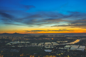 twilight of the yuen long, hong kong 29 July 2012