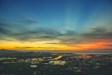 twilight of the yuen long, hong kong 29 July 2012