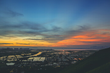 twilight of the yuen long, hong kong 29 July 2012