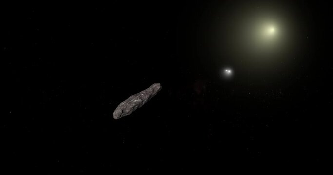 Oumuamua, interstellar object, in the outer space