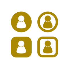 User profile login or access authentication icon isolated on white background