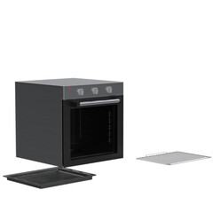Fototapeta premium 3D rendering illustration of a kitchen oven with a dripping pan and a cooling rack