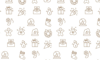 New Year's seamless pattern, Christmas patterns red color