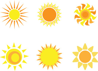 Sun  vector illustration. Sun image or clip art