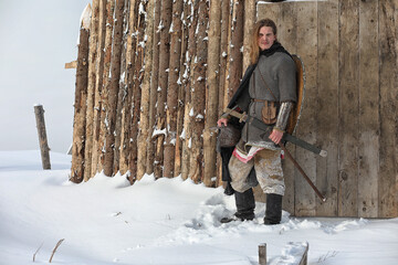 Defender the young warrior in mail armor