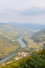 Fototapeta na wymiar View of Drina river near Bajina Basta at Tara mountain in Serbia