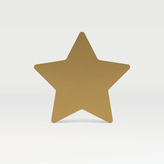 Fototapeta premium Golden star metallic premium product quality best award 3d icon realistic vector illustration