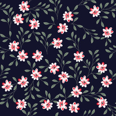 traditional Indian paisley pattern on     navy    background