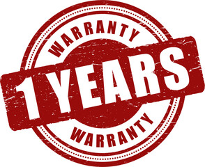 One year warranty vector icon. 1 year warranty