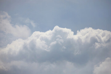 Fluffy clouds with blue sky