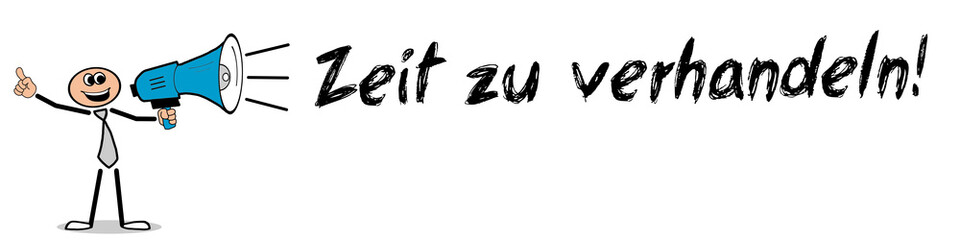 Obraz premium Zeit zu verhandeln!