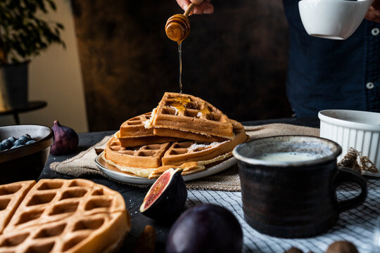 Gofry słodkie śniadanie