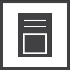 black folder icon with border