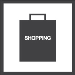 black bag with a tag with border