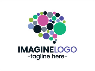 Imagine Logo Imagination Creativity Logic Inspiration for a training program, a psychology pedagogy course, an educational toys brand, an arts training program, a therapist, a trainer