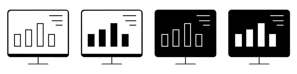 Data analysis vector icons set. Contains such icon as analytic illustration sign collection, chart symbol, graph logo, growth, traffic, research, statistic.