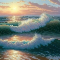 Sunrise on a beach. Peaceful. Calm. 