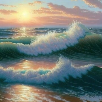 Sunrise on a beach. Peaceful. Calm. 