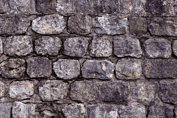 Closeup of vintage stonewall background