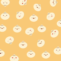 dumpling cute background illustration vector