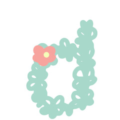 blooming flower d Lowercase