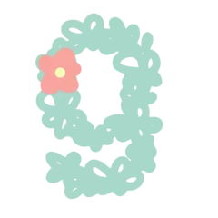 Meubelstickers blooming flower g Lowercase © Apollo no.64