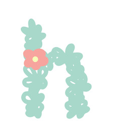 blooming flower h Lowercase