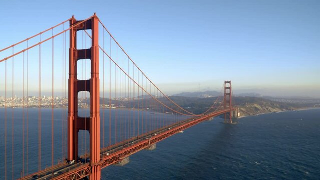 San Francisco, CA, USA - September 2, 2022: The Golden Gate Bridge at sunset
