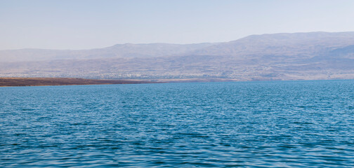 Panorama of the Dead Sea in Israel