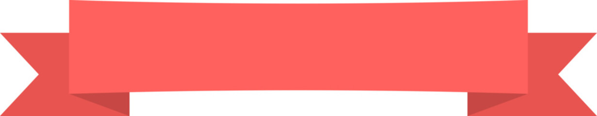 Flat ribbon template banner vector illustration. Vintage colorful design curly ribbon labels and curved scroll flags or sticker banners with blank space for special price promotion template