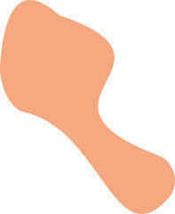 Abstract organic shape vector illustration. Minimalistic liquid form, organic stain or geometric spot for modern abstract design or trendy fashion pattern