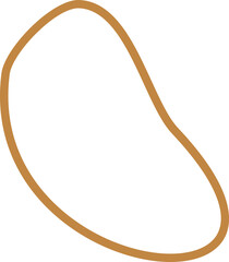 Abstract organic frame shape vector illustration. Minimalistic liquid form border, organic stain or geometric rim spot for modern abstract design or trendy fashion pattern