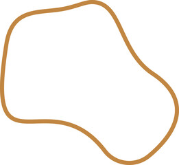 Abstract organic frame shape vector illustration. Minimalistic liquid form border, organic stain or geometric rim spot for modern abstract design or trendy fashion pattern