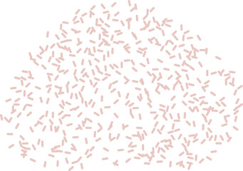 Abstract dotted organic shape vector illustration. Minimalistic liquid form, organic dashed stain or geometric dotty spot for modern abstract design or trendy fashion pattern