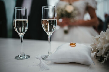 Wedding Glasses With Champagne