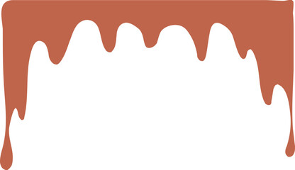 Drip Border Illustration Of A Chocolate Drop