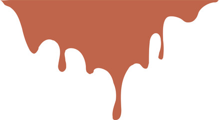 Drip Border Illustration Of A Chocolate Drop