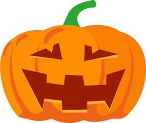 Flat Halloween Illustartion Halloween Jack O Lantern