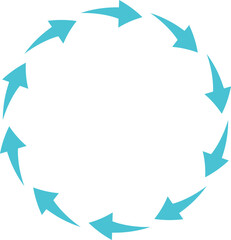 Solid circular arrows symbols collection vector illustration. Reuse or process icon and reset or process pictogram, circle arrows set isolated on white background for presentation or infographic