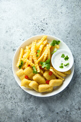 Traditional homemade fish and chips