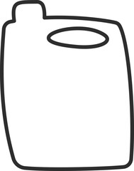 Plastic containers and single use dishes icon vector illustration. Plastic waste problem symbol. Used plastic package, dishes and containers outline icon for earth day pollution concept