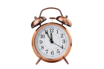 Bronze Wecker retro zeigt 5 vor 12