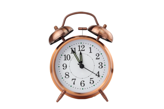 Bronze Wecker retro zeigt 5 vor 12