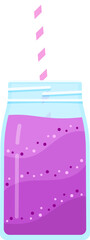 Vegeterian smoothie shake cocktail vector illustration. Set of glass jar with layers of sweet vitamin juice cocktail or protein shake for smoothies fitness bar design