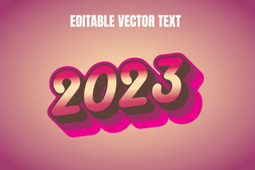 2023  editable vector text effect