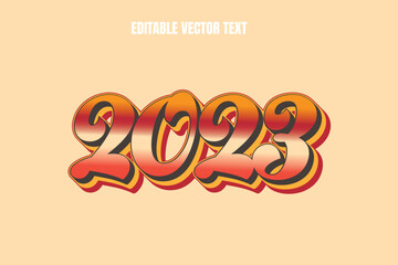 2023  editable vector text effect