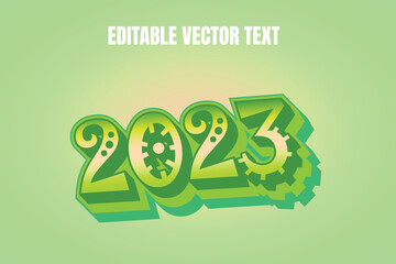 2023  editable vector text effect