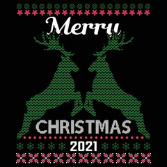Modern merry Christmas t shirt design