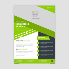 Creative corporate trendy unique business professional marketing agency modern simple leaflet flyer design for attractive business poster layout, business minimal abstract advertising vector template.