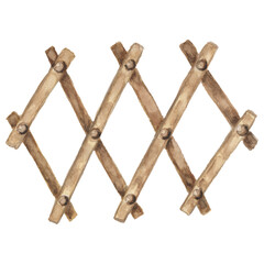 Watercolor wooden hanger. Baby shower design element.